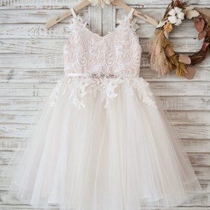 3- A-Line Knee-length Flower Girl Dresses